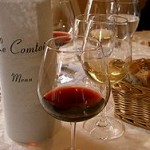 redandwhite wine glass